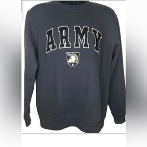 Stadium Athletics Men's Graphic "ARMY" Hoodie M Gray Black Long Sleeves Casual
